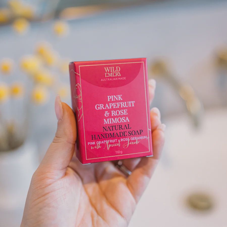 Natural Handmade Soaps 110g, Fragrance: Pink Grapefruit &amp; Rose Mimosa