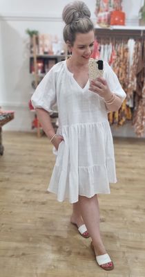 Autum Dress White