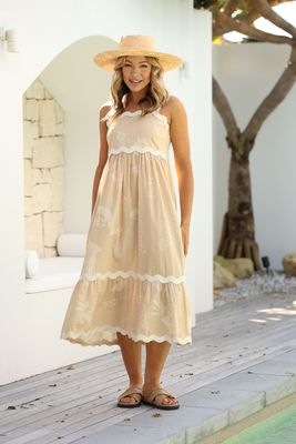 Ricci Maxi Dress - Latte