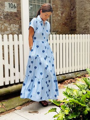 Embroidered Midi Dress