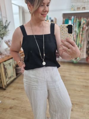 Faya Linen Top