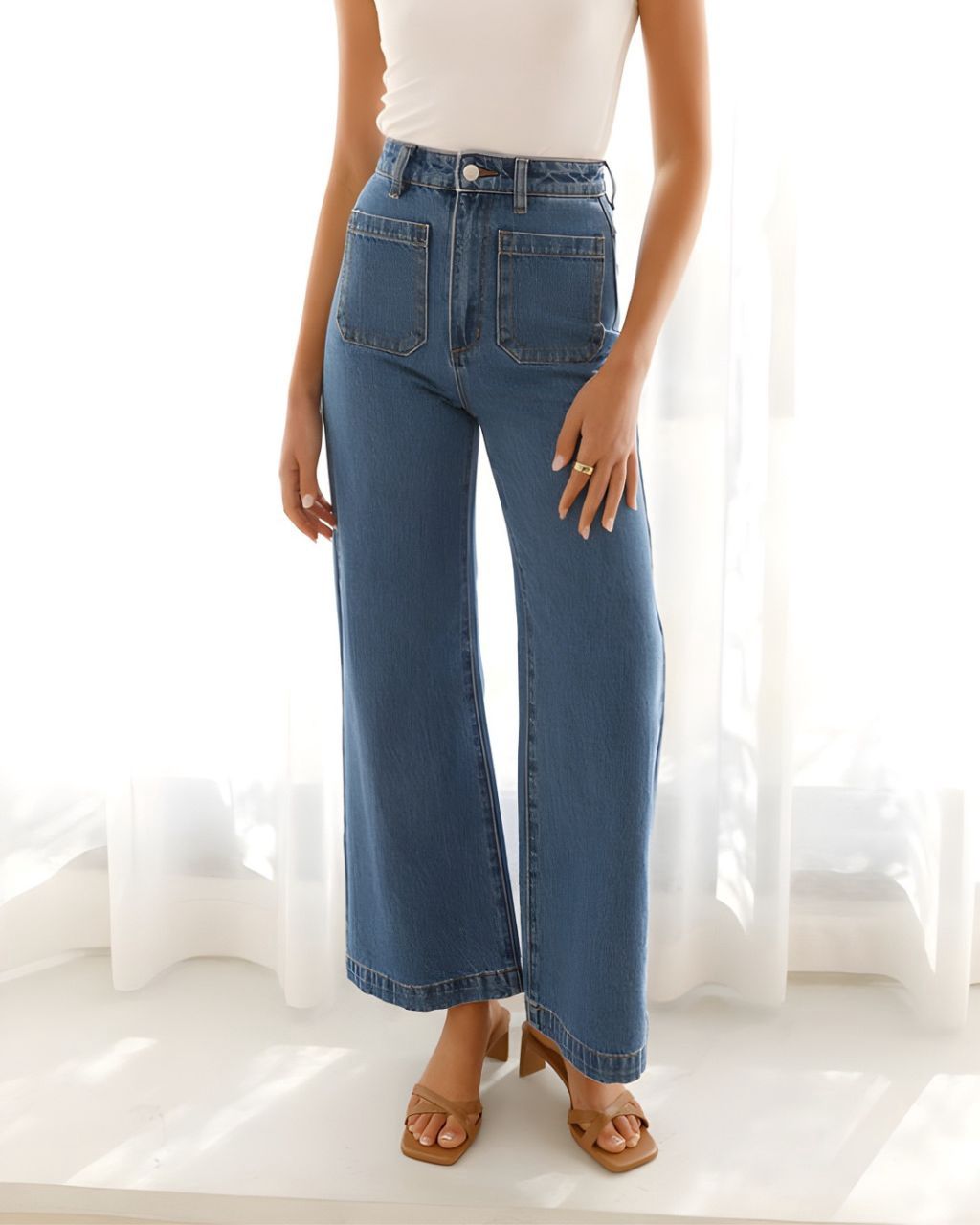 Daisy Wide Leg Jeans, Size: S
