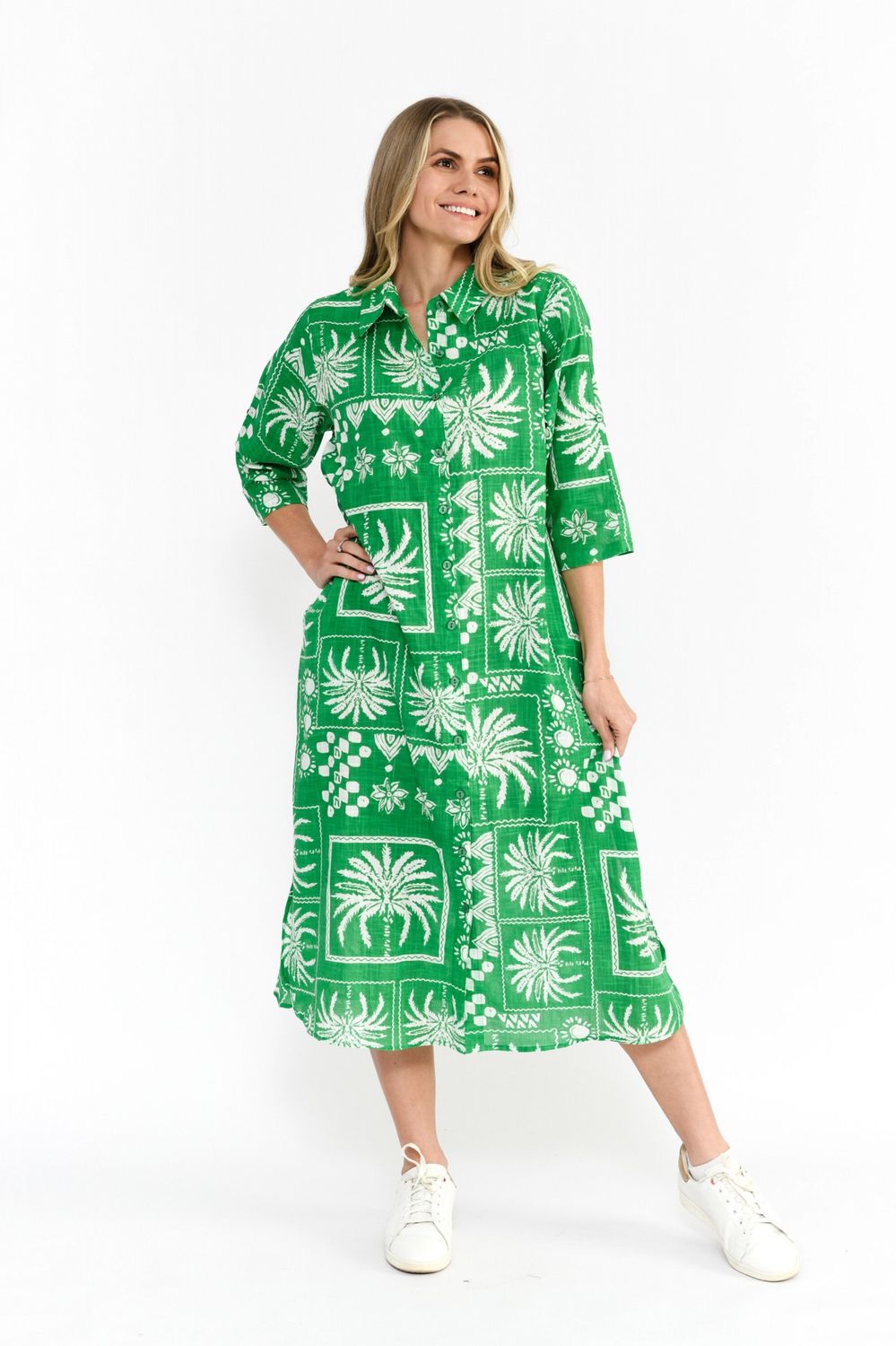 Sofia Shirt Dress - Mono Patch, Size: 8