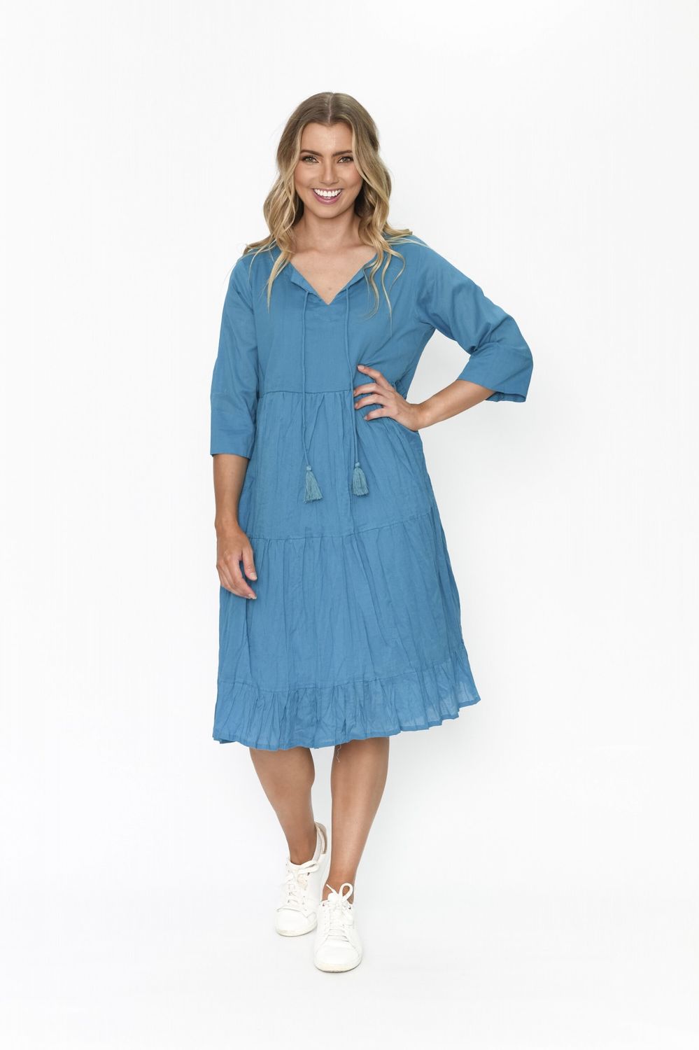 Ambre Dress - Jewel Blue, Size: 8