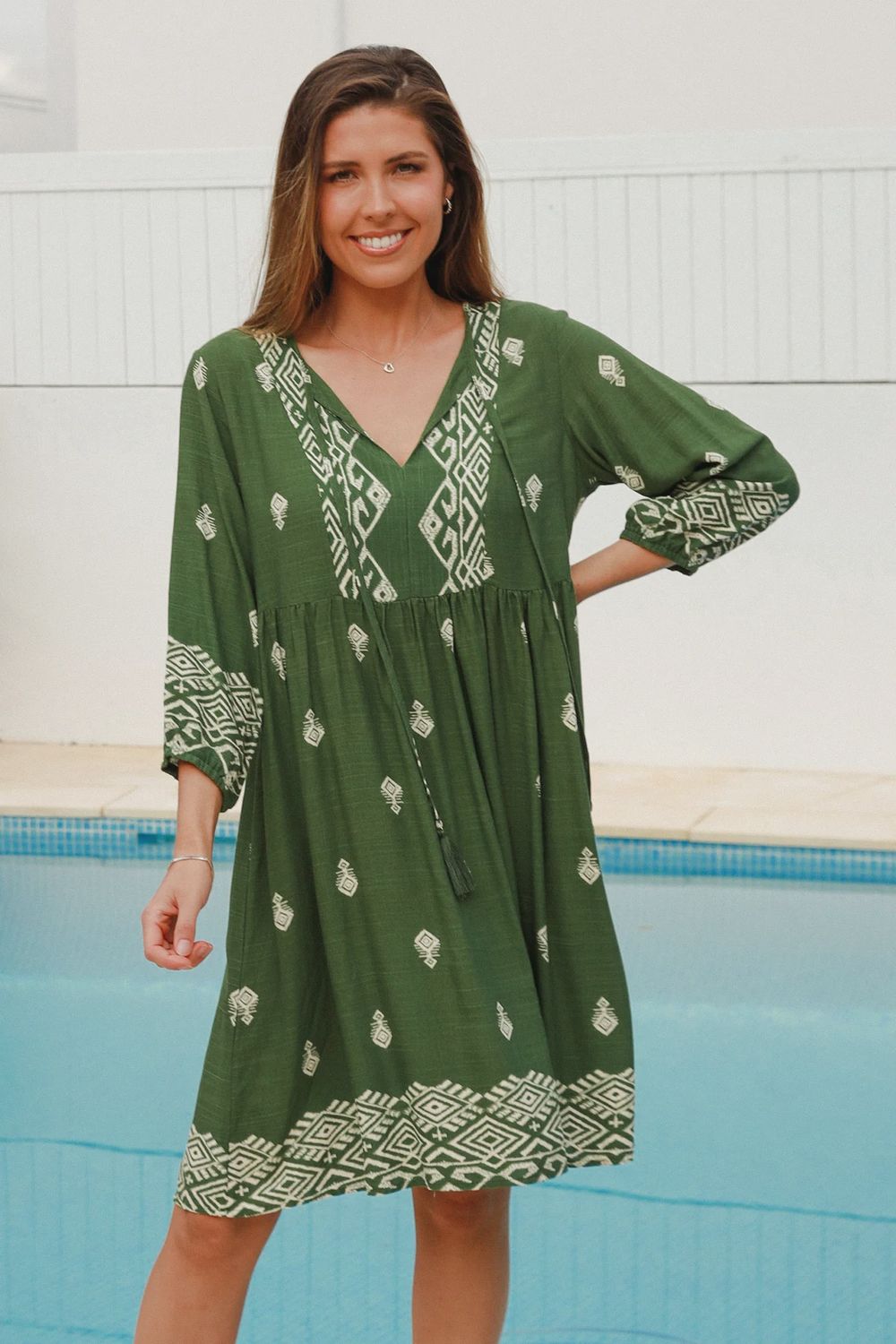 Brooklyn Mini Dress - Emerald, Size: 8
