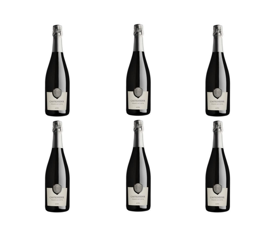 CARTONE DA 6 BOTTIGLIE CASTELVEDER SATEN, FRANCIACORTA DOCG 100% CHARDONNAY - CANTINA CASTELVEDER