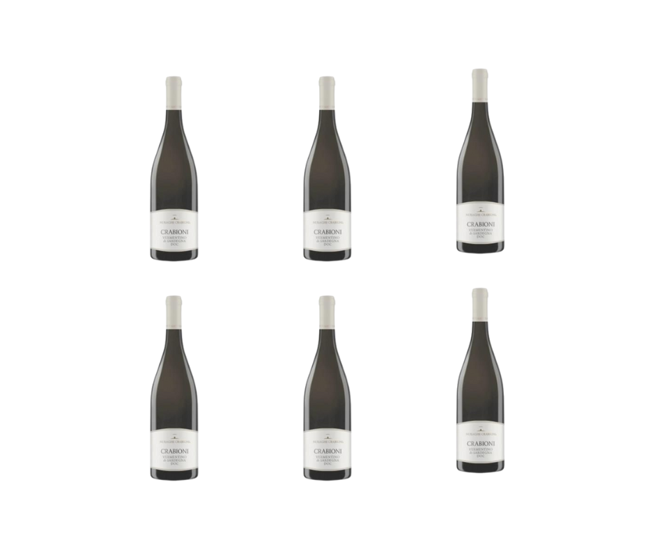 CARTONE DA 6 BOTTIGLIE - VERMENTINO, VERMENTINO DI SARDEGNA DOC 100% VERMENTINO - CANTINA NURAGHE CRABIONI