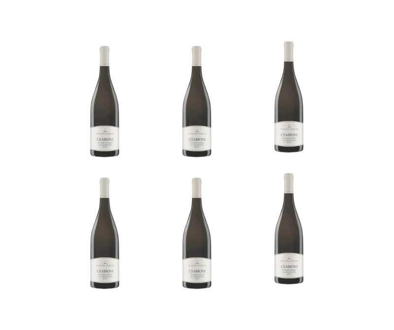 CARTONE DA 6 BOTTIGLIE - VERMENTINO, VERMENTINO DI SARDEGNA DOC 100% VERMENTINO - CANTINA NURAGHE CRABIONI