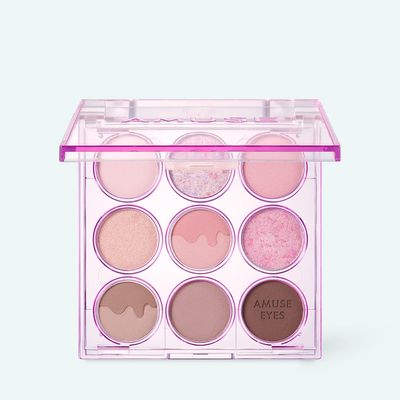 AMUSE Eye Color Palette #02 Cool Rose + dual brush