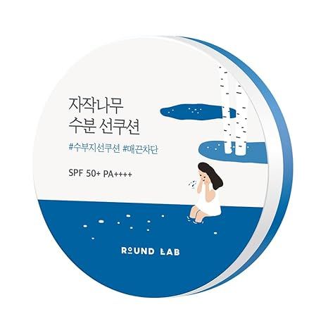 Round lab birch juice moisturizing sun cushion
