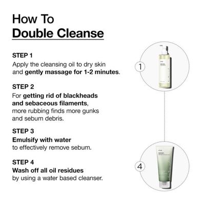 Anua Double Cleansing Duo Heartleaf+BHA Cleansing Oil 200ml + Foam 150ml