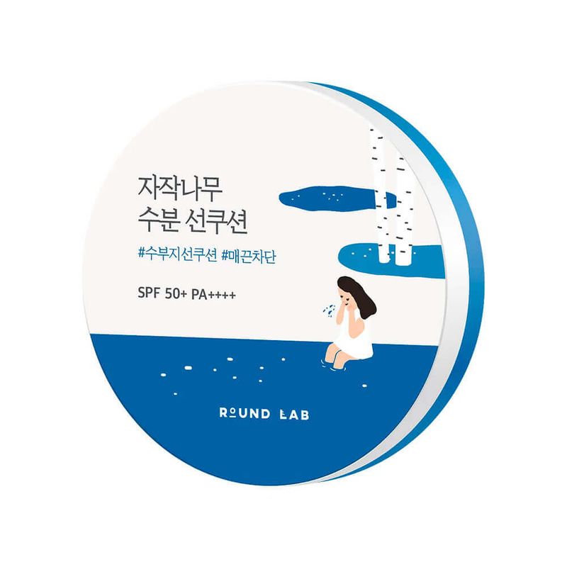 Round lab birch juice moisturizing sun cushion