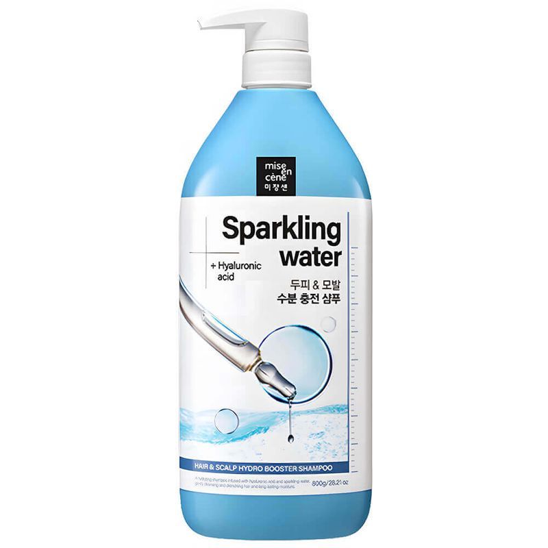 Mise En Scene Sparkling Water Hair&amp;Scalp Hydro Booster + Hyaluronic Acid Shampoo 800g