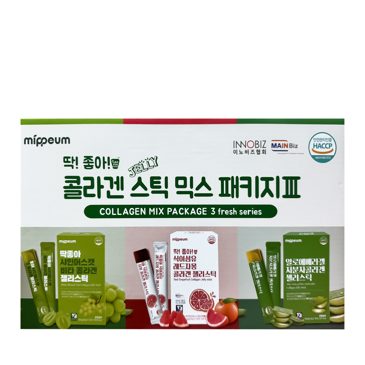 Mippeum Collagen Mix #3 Fresh Jelly Package (20g*15p*3box) 900g