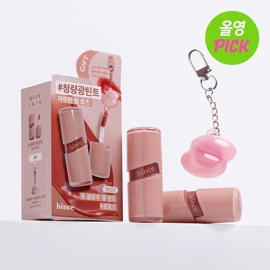 Hince Glow Gel Tint 02 Raw Rose + Dewy Ball 04 Fewer dew