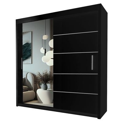 LYON Sliding Door Wardrobe 120cm/150cm/180cm/203cm/250cm