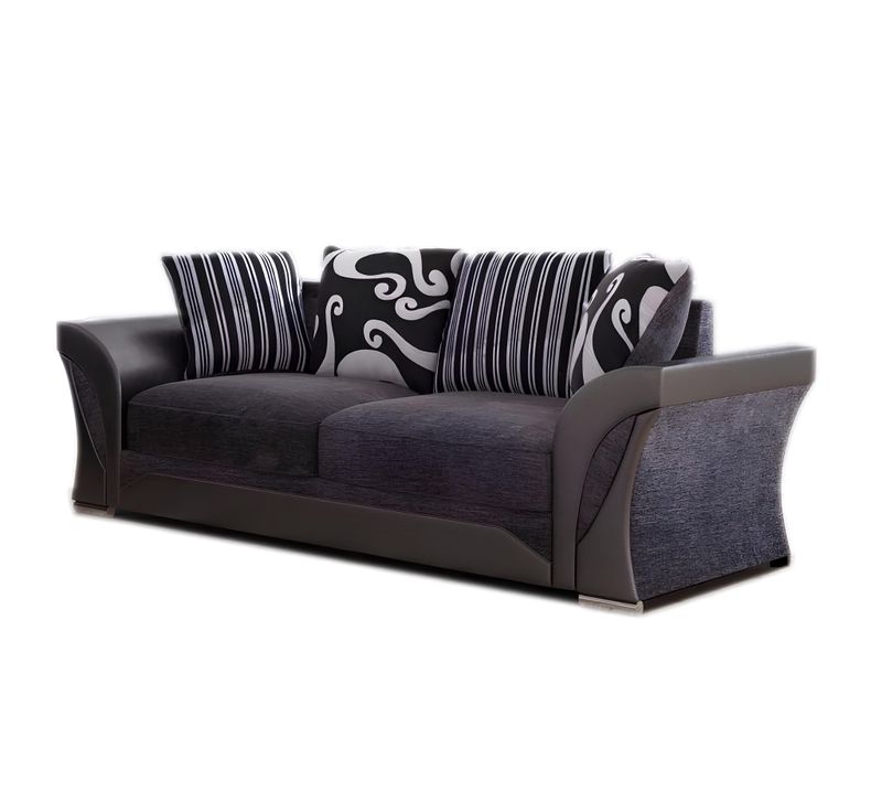 Shannon Chenille Sofa – 2 &amp; 3 Seater, Snake Pattern Fabric, Scatter Back Cushions, Two-Tone Design