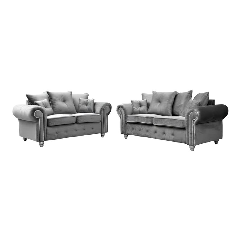 Ashwin Plush Velvet Sofa – Corner, 2 &amp; 3 Seater, Thick Foam Cushions, Modern Luxury Sofa