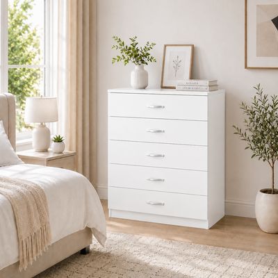 Chester 5 Drawer Chest – Bedroom Storage Unit, Classic Design, Multiple Colours