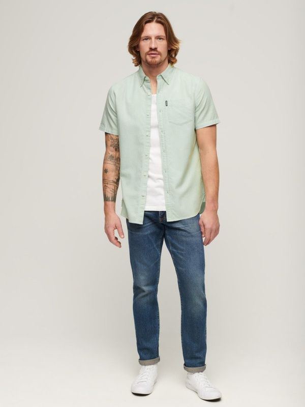 Superdry Short Sleeve Oxford Shirt Green