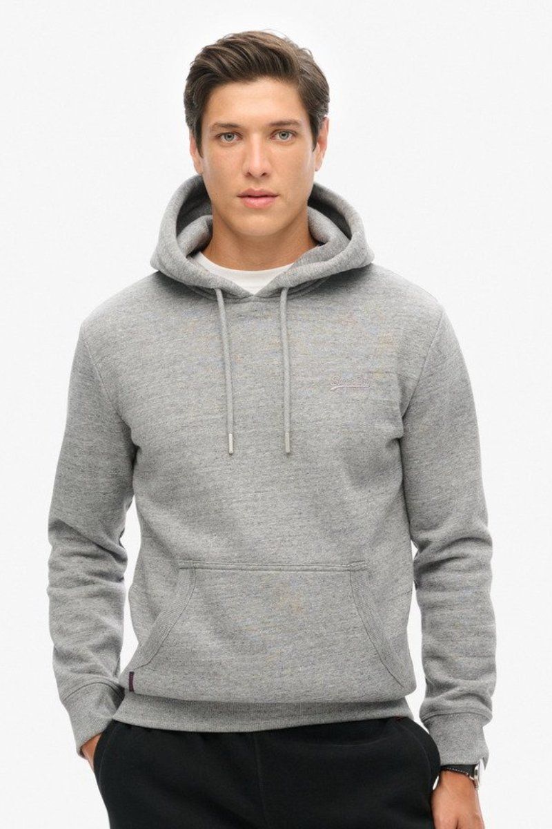 Superdry Essential Logo Hoodie Varsity Grey