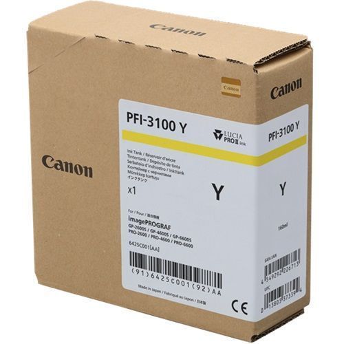 Original Canon PFI-3100 Yellow Ink Cartridge