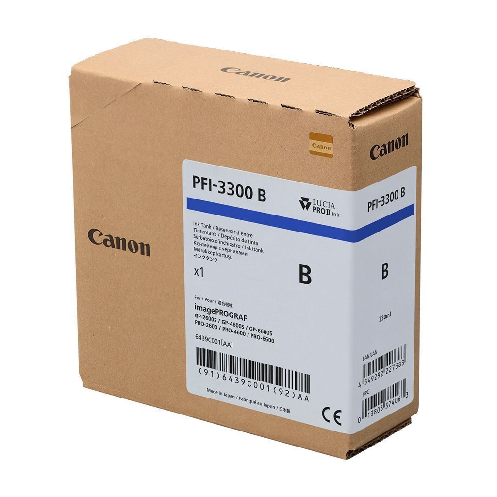 Original Canon PFI-3300 Blue Ink Cartridge