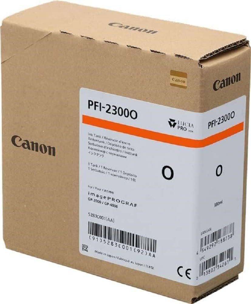 Original Canon PFI-2300 Orange Ink Cartridge