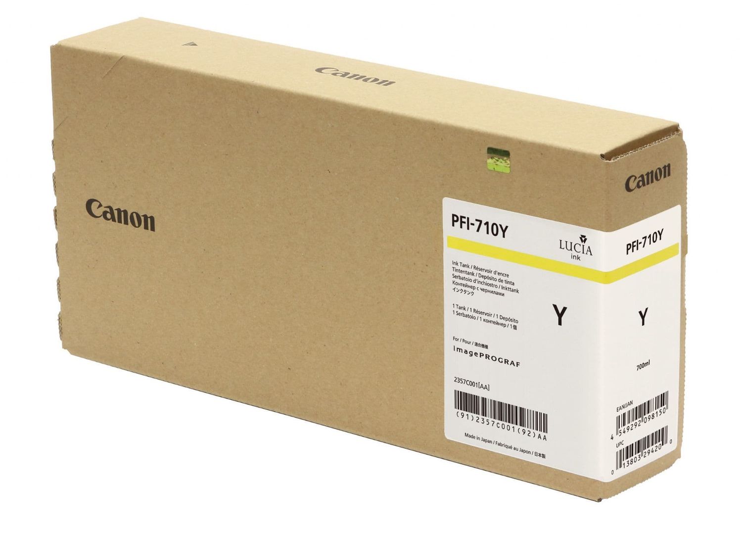 Original Canon PFI-710 Yellow Ink Cartridge
