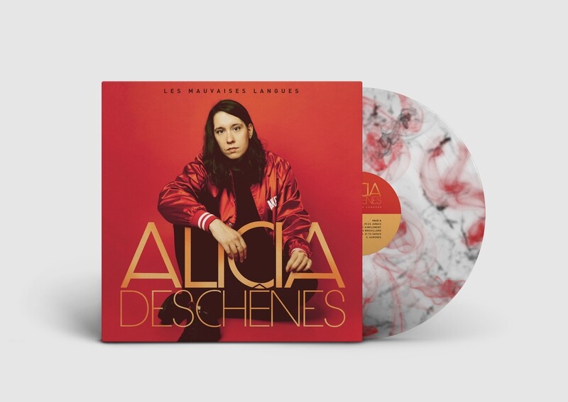 Alicia Deschênes - Les mauvaises langues (album vinyle noir et rouge)