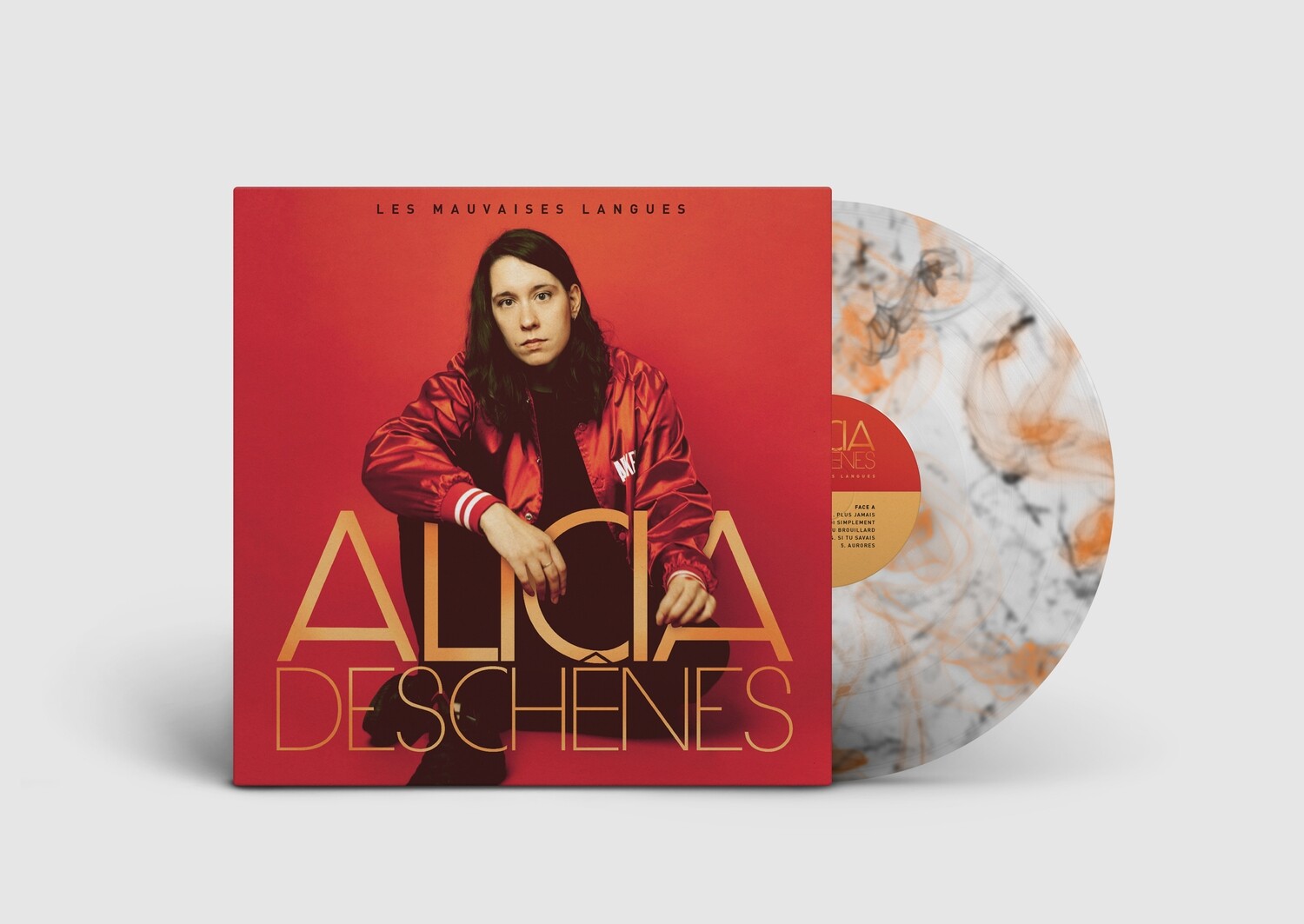 Alicia Deschênes -  Les mauvaises langues (album vinyle noir et orange)