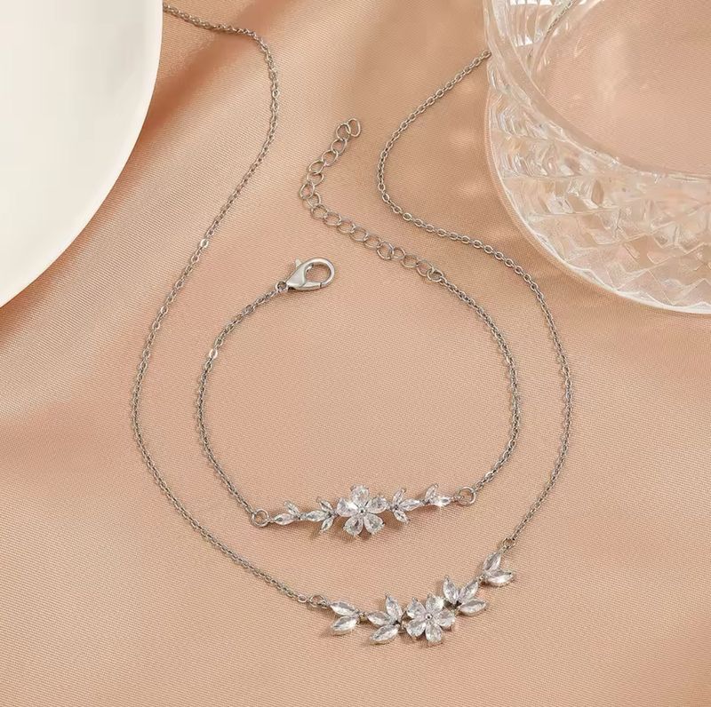 Cubic Zirconia Flower Set