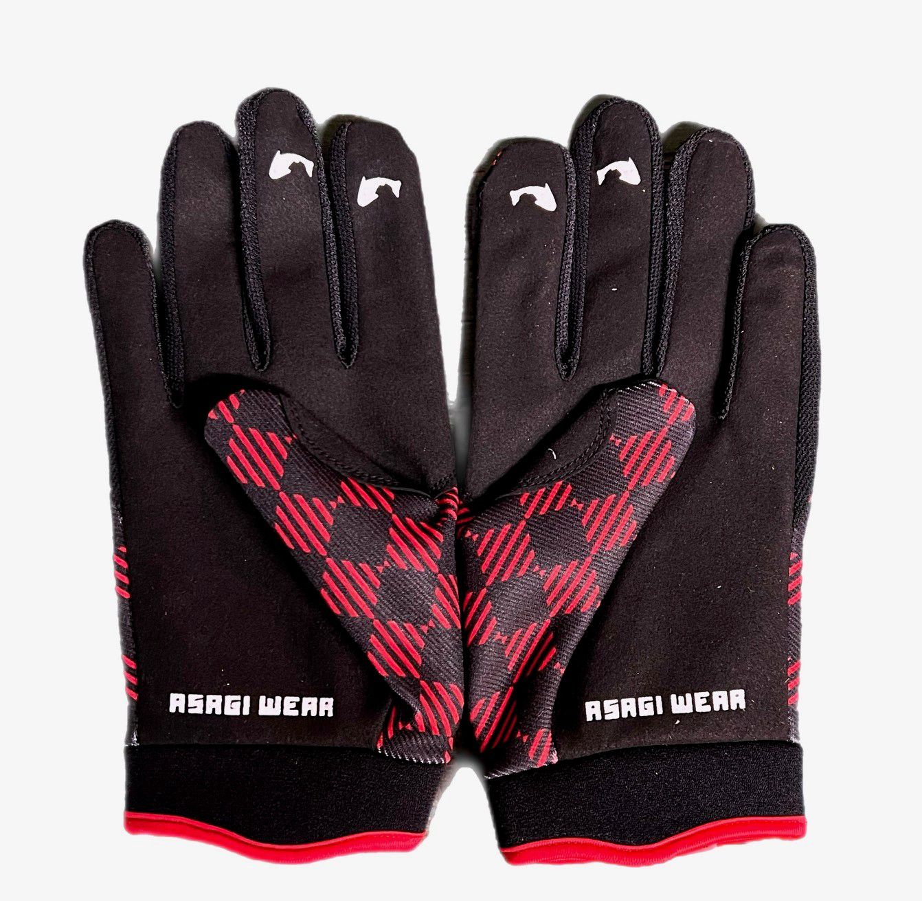 Red Lumberjack Adult Strapped Glove