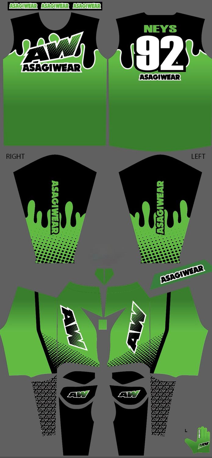 Retro Green Youth Gear Set