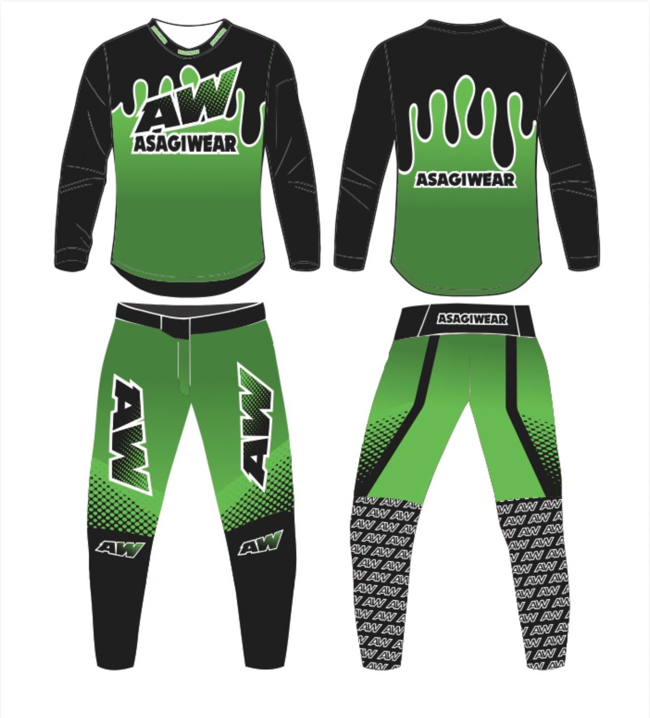 Retro Green Adult Gear Set