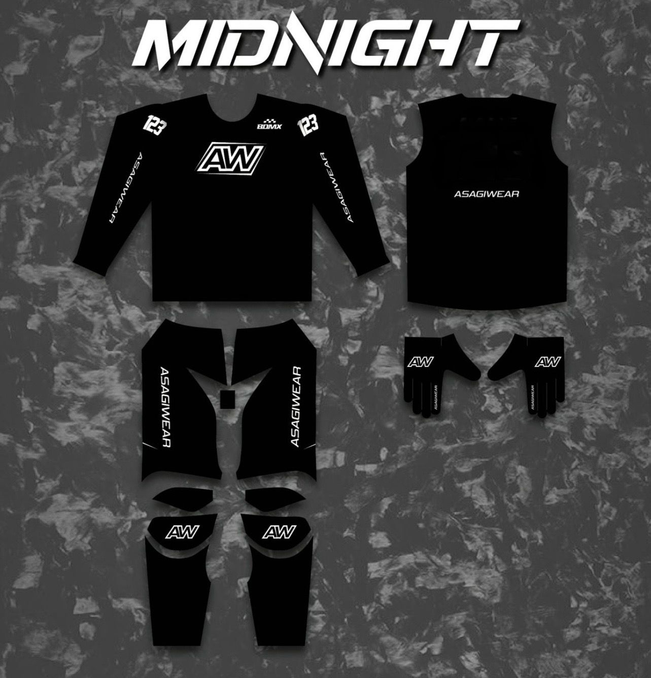 Midnight All Black Youth Gear Set