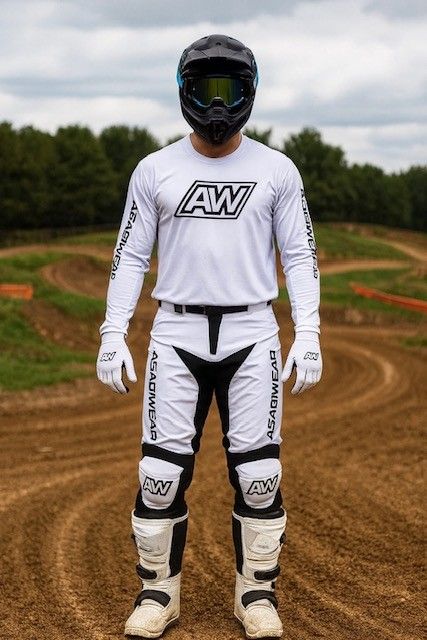 Solid White Youth Gear Set