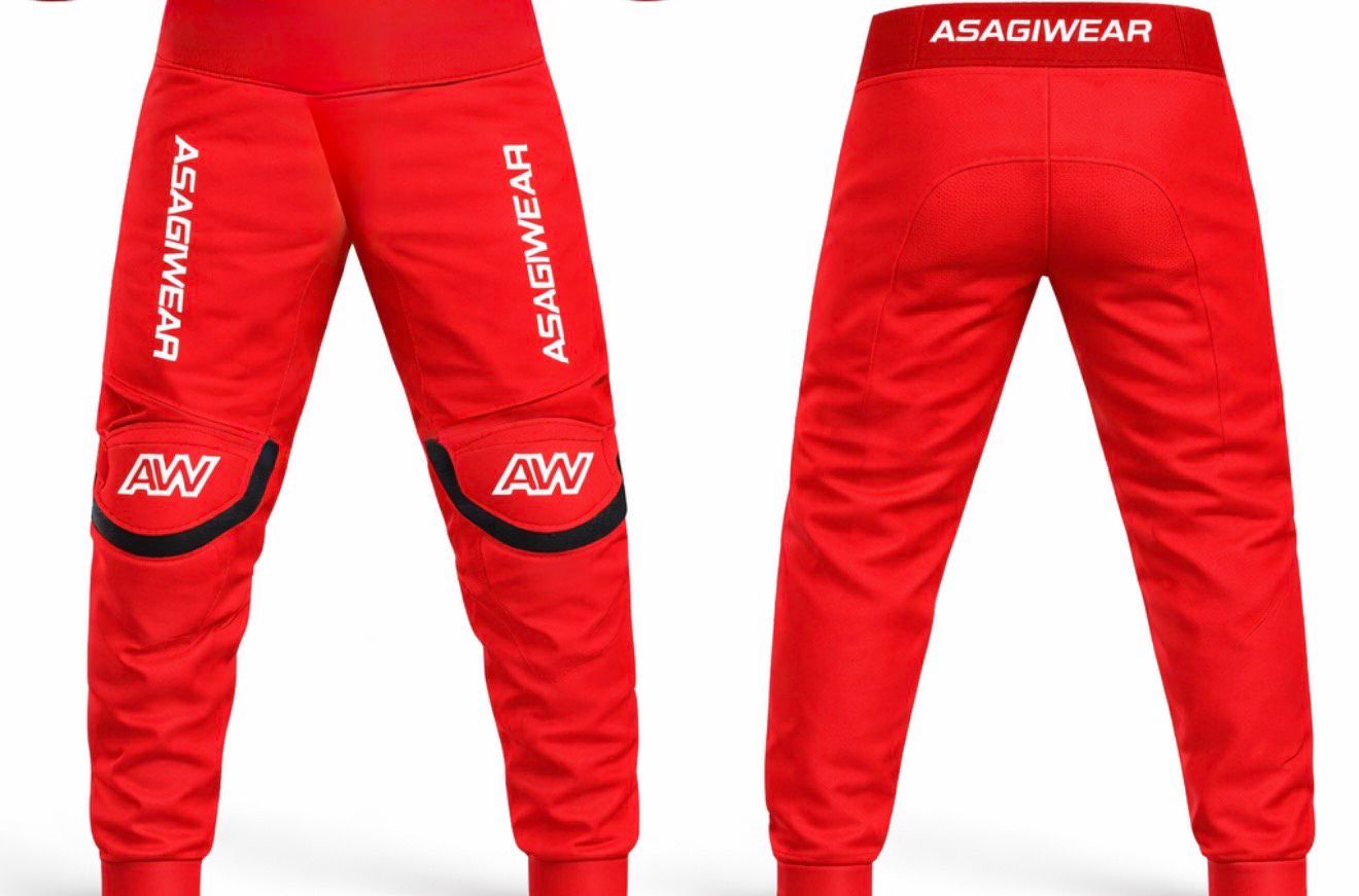 Solid Red Adult Pants Only