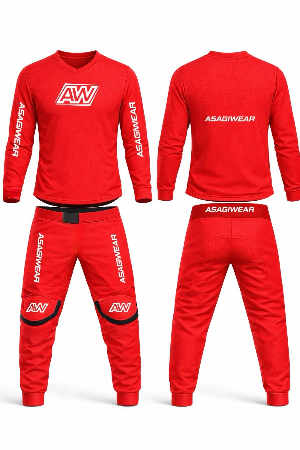 Solid Red Youth Gear Set