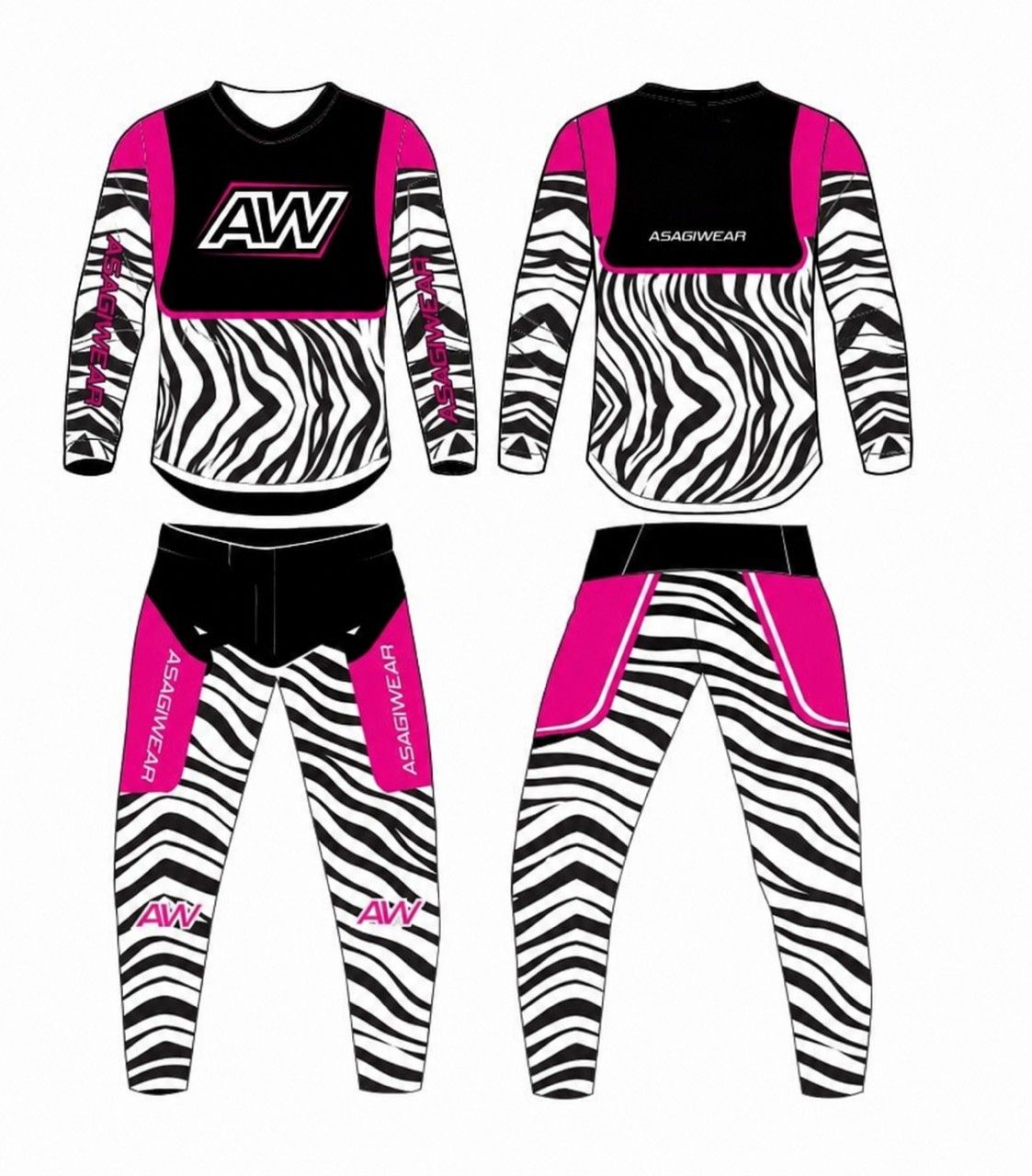 Safari Series Pink Zebra Youth Gear Set