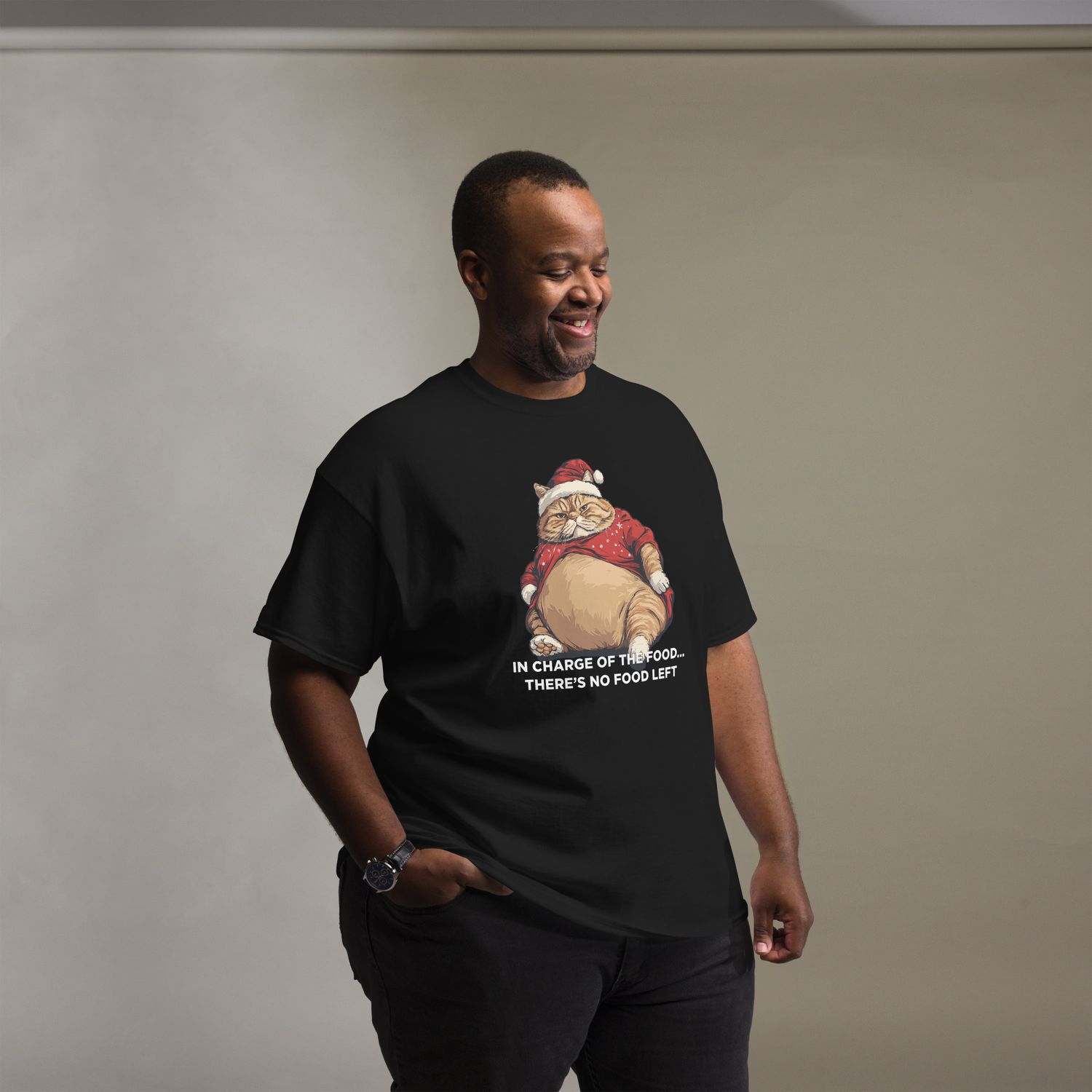 Funny big Christmas cat meme unisex shirt