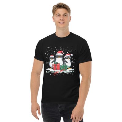 Funny Christmas agent penguins unisex shirt 