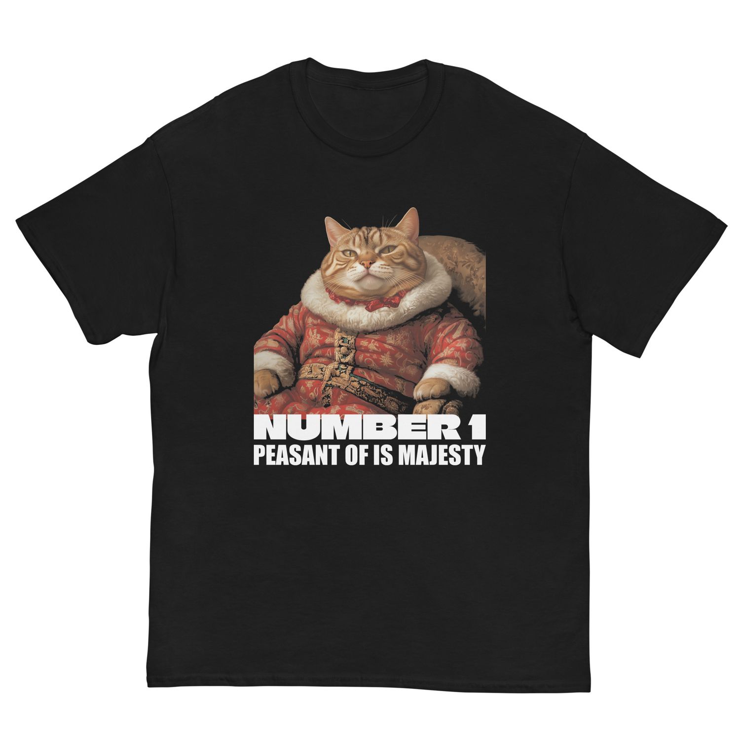 Funny Christmas King Cat Unisex t-shirt