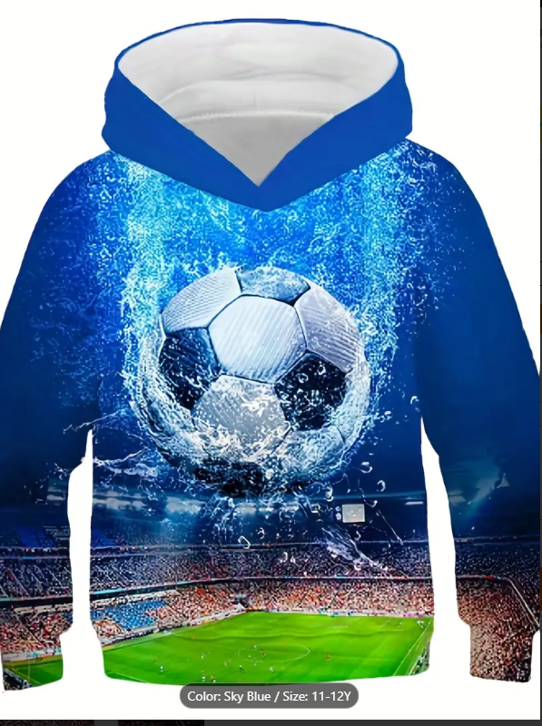 Boys Cool Football Hoodie