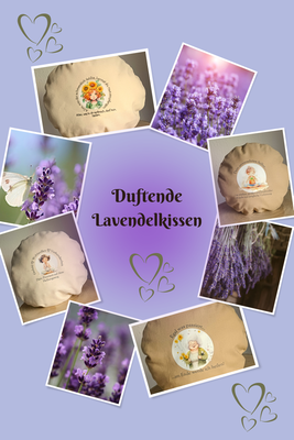 Duftende Lavendelkissen in 2 Größen (20cm / 30 cm) und vier verschiedenen Designs