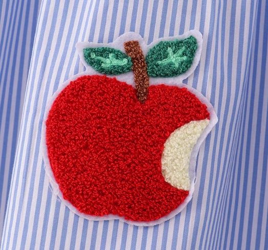Chenille Patch Apple Dress