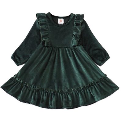 Forest Green Velvet Dress