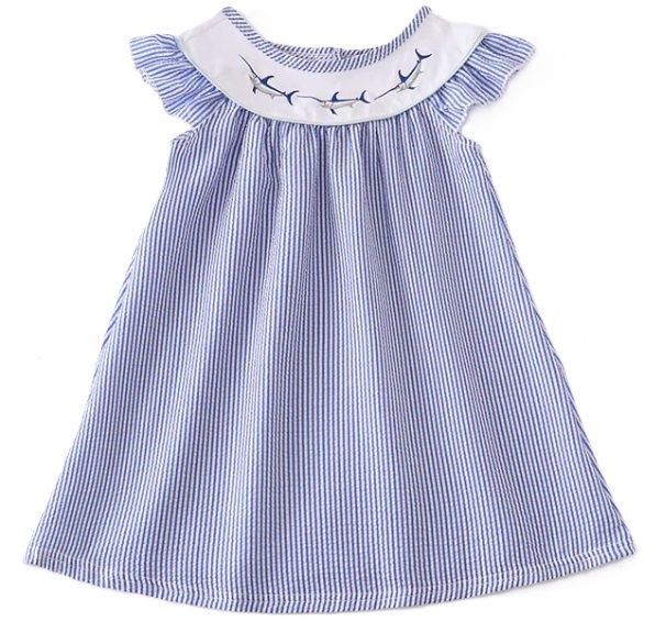 Embroidered Marlin Dress, Size: 2T
