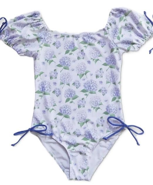 Hydrangea One Piece Swimsuit, Size: 3M