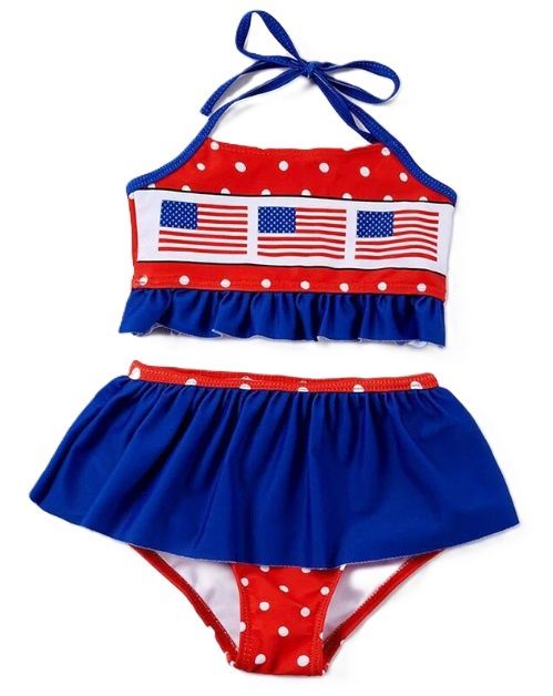 American Flag Halter Bikini